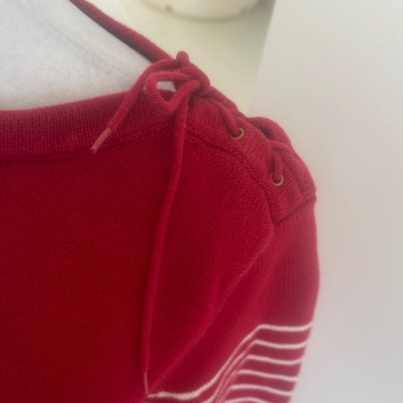 Lauren Ralph Lauren Red and White Nautical Sweater - Picture 4 of 7